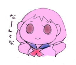 Girl picture book sticker #4455344