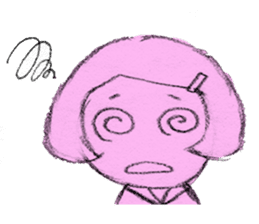 Girl picture book sticker #4455347