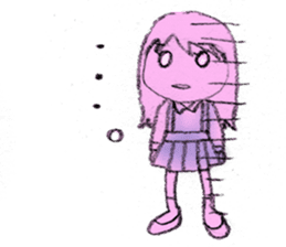 Girl picture book sticker #4455348