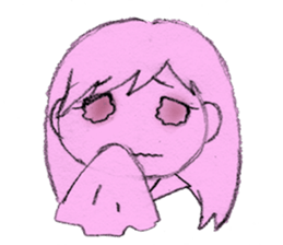 Girl picture book sticker #4455349