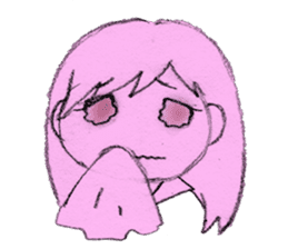 Girl picture book sticker #4455349