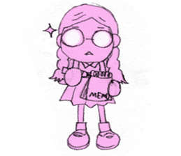 Girl picture book sticker #4455352