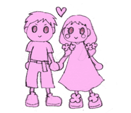 Girl picture book sticker #4455353