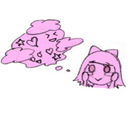 Girl picture book sticker #4455354