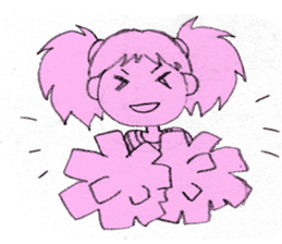 Girl picture book sticker #4455355