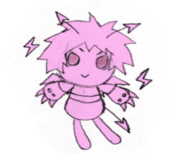 Girl picture book sticker #4455356