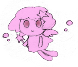 Girl picture book sticker #4455357