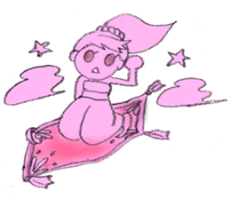 Girl picture book sticker #4455359