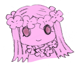 Girl picture book sticker #4455361