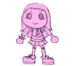 Girl picture book sticker #4455365