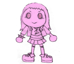 Girl picture book sticker #4455365