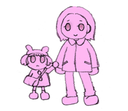 Girl picture book sticker #4455369