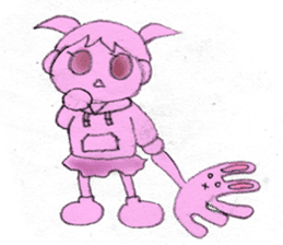 Girl picture book sticker #4455370