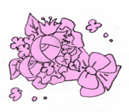 Girl picture book sticker #4455372