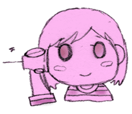 Girl picture book sticker #4455375