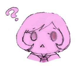 Girl picture book sticker #4455380