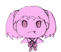 Girl picture book sticker #4455381