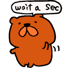 Speaking teddy bear sticker #4455586