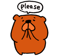 Speaking teddy bear sticker #4455587