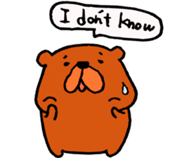 Speaking teddy bear sticker #4455593