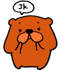 Speaking teddy bear sticker #4455620