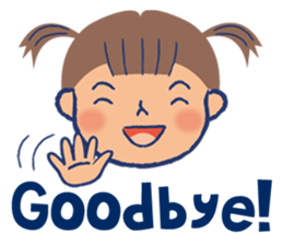 Japanese nostalgic child sticker-English sticker #4456867