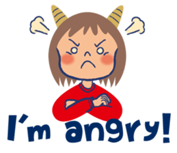 Japanese nostalgic child sticker-English sticker #4456868