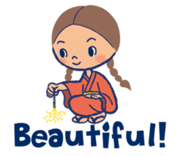 Japanese nostalgic child sticker-English sticker #4456884