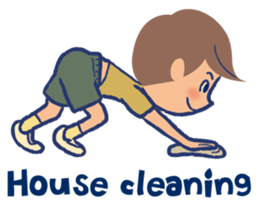 Japanese nostalgic child sticker-English sticker #4456885