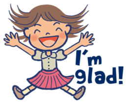 Japanese nostalgic child sticker-English sticker #4456886