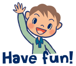 Japanese nostalgic child sticker-English sticker #4456888