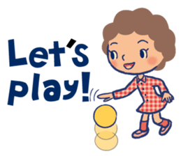 Japanese nostalgic child sticker-English sticker #4456890