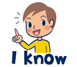 Japanese nostalgic child sticker-English sticker #4456891