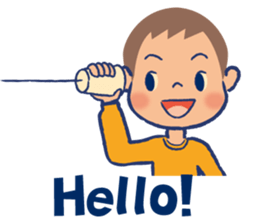 Japanese nostalgic child sticker-English sticker #4456896