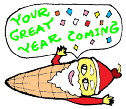 Santa Ice Cream sticker #4457308
