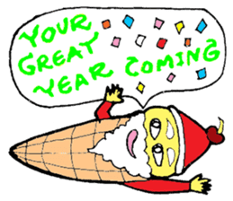 Santa Ice Cream sticker #4457308