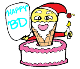 Santa Ice Cream sticker #4457311