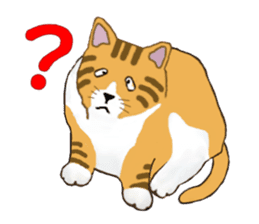 The jocular tabby (English version) sticker #4457506