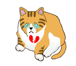 The jocular tabby (English version) sticker #4457509