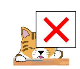 The jocular tabby (English version) sticker #4457519