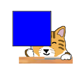 The jocular tabby (English version) sticker #4457520