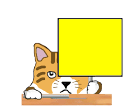 The jocular tabby (English version) sticker #4457521