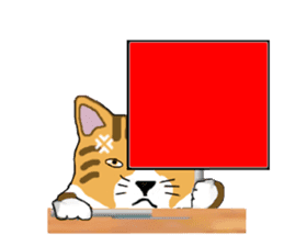 The jocular tabby (English version) sticker #4457522