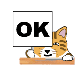 The jocular tabby (English version) sticker #4457525