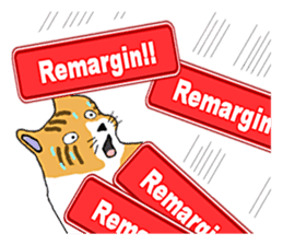 The jocular tabby (English version) sticker #4457530