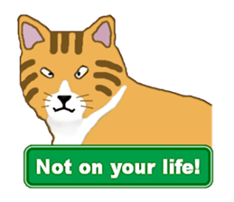 The jocular tabby (English version) sticker #4457535