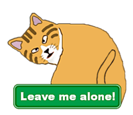 The jocular tabby (English version) sticker #4457536