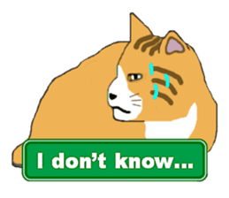 The jocular tabby (English version) sticker #4457538