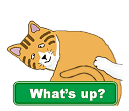 The jocular tabby (English version) sticker #4457539