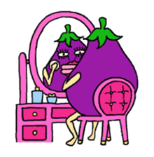 Vomiting Eggplant "Kenas" sticker #4458667